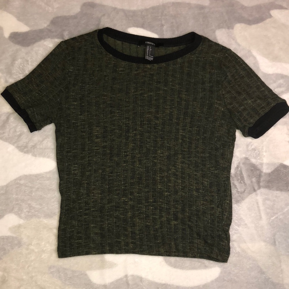 Olive Green Crop Top